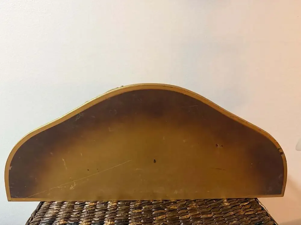 Vintage Mid Century Hollywood MCM Burwood Large Ornate Gold Tone Wall Shelf